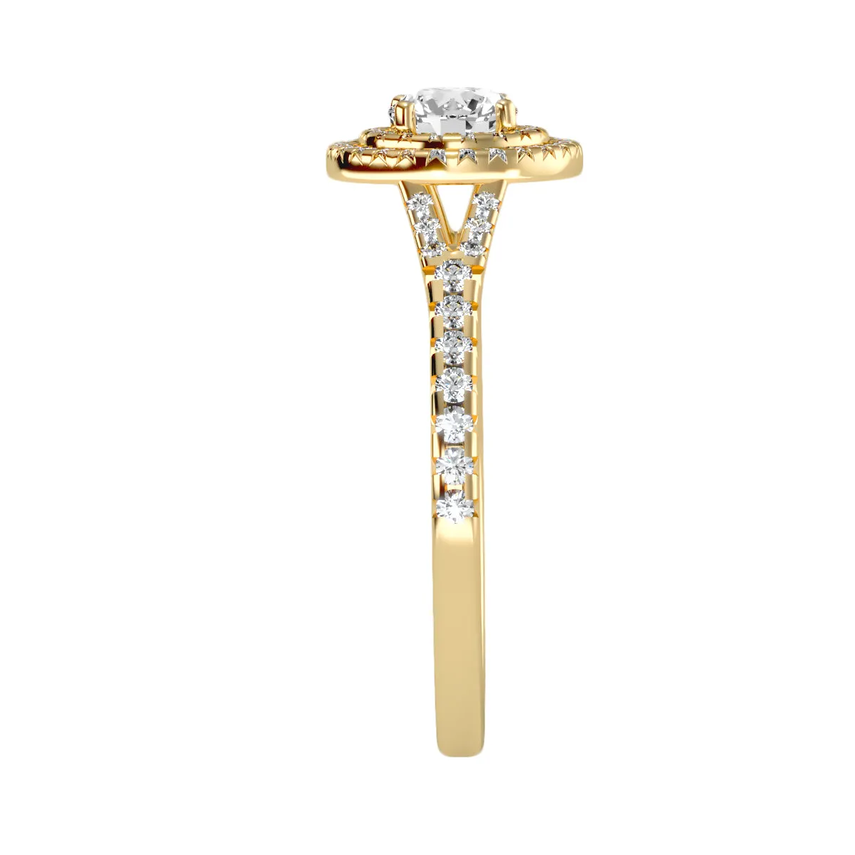 0.93 Carat Diamond 14K Yellow Gold Engagement Ring