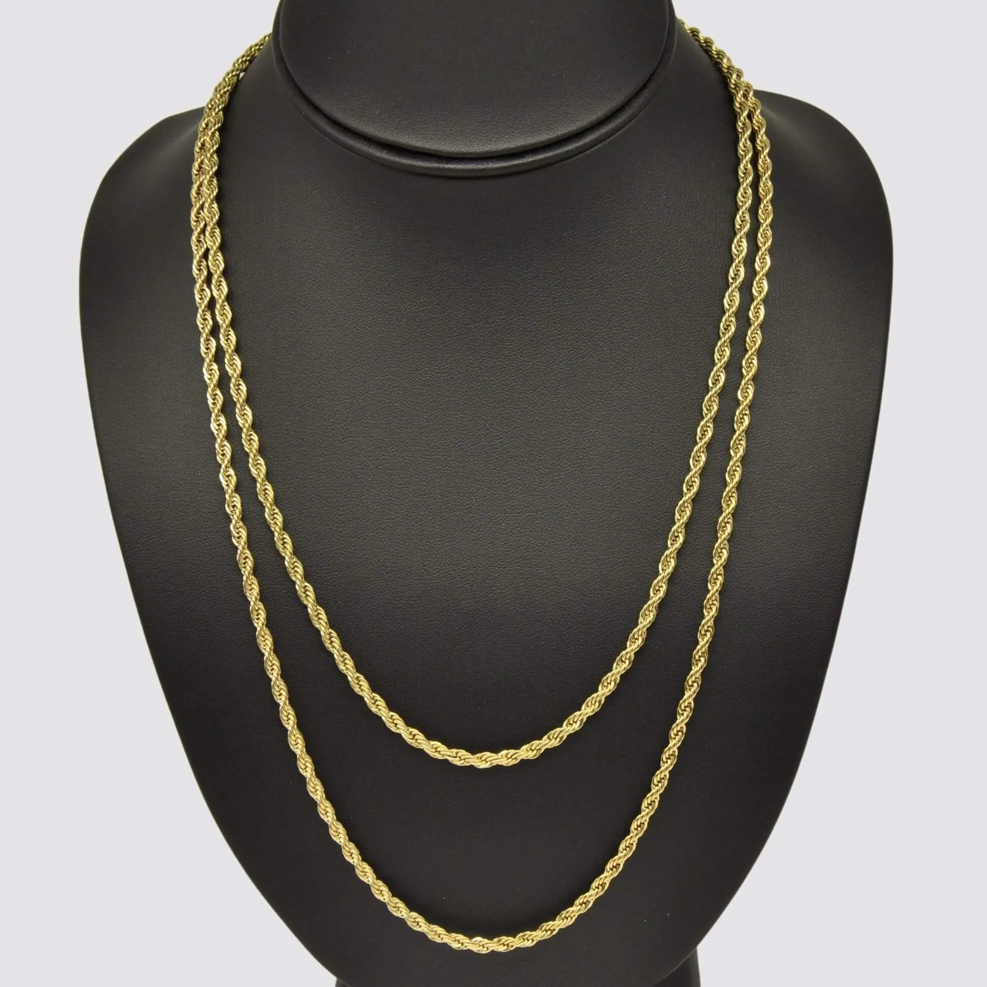 4mm Rope Chain Bundle 20 & 24 - Gold