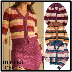 BITTER CELLS  |Casual Style Street Style Logo Cardigans