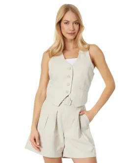 Blank NYC Linen Vest in Bleached Sand Women's