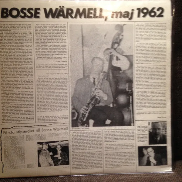 Bo Wrmell ~ Bosse Wrmell, Maj 1962