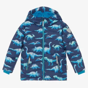 Boys Blue Imagine Dinos Puffer Coat