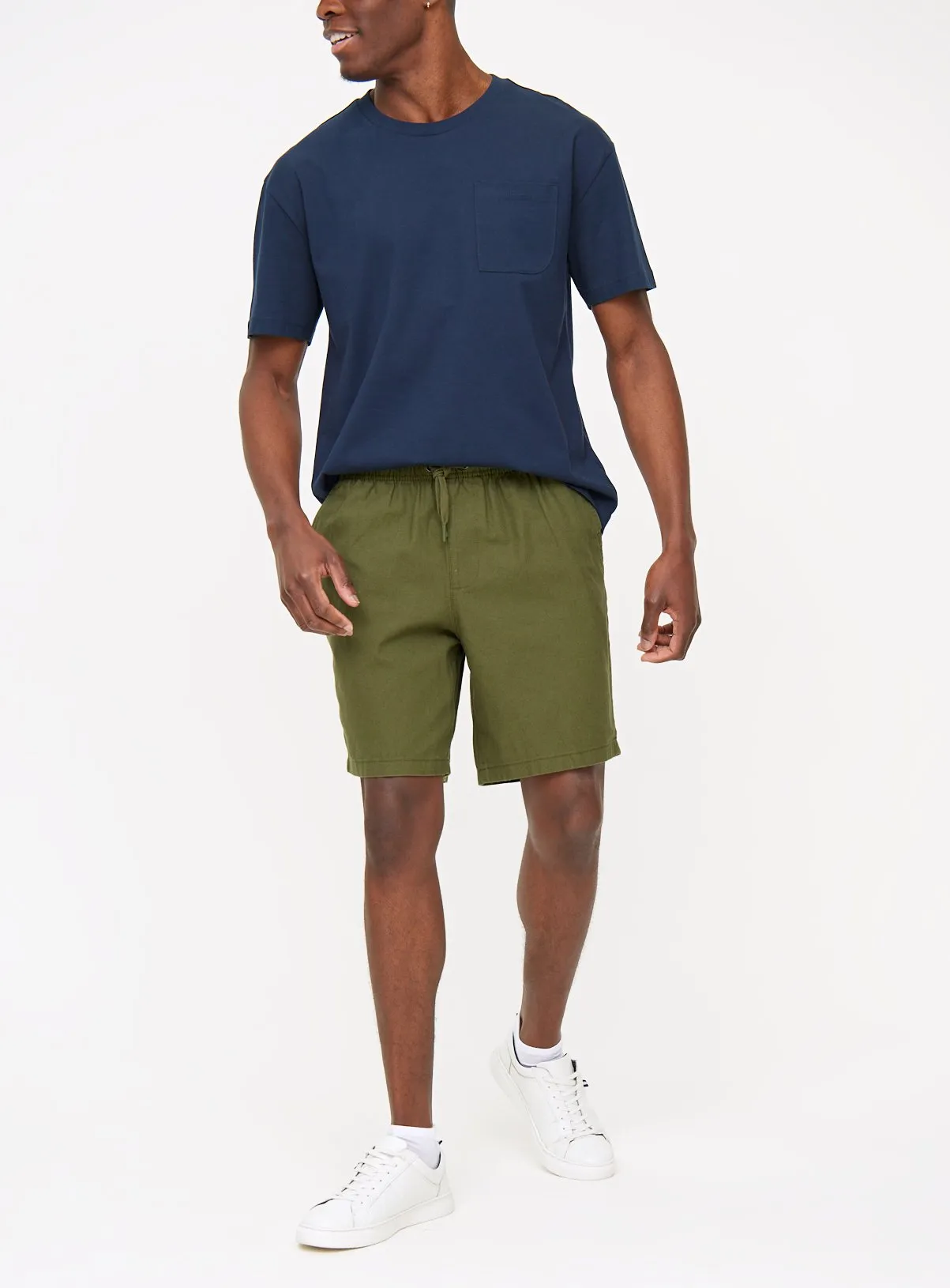 Buy Khaki Pull-On Cotton Shorts 32 | Shorts | Tu