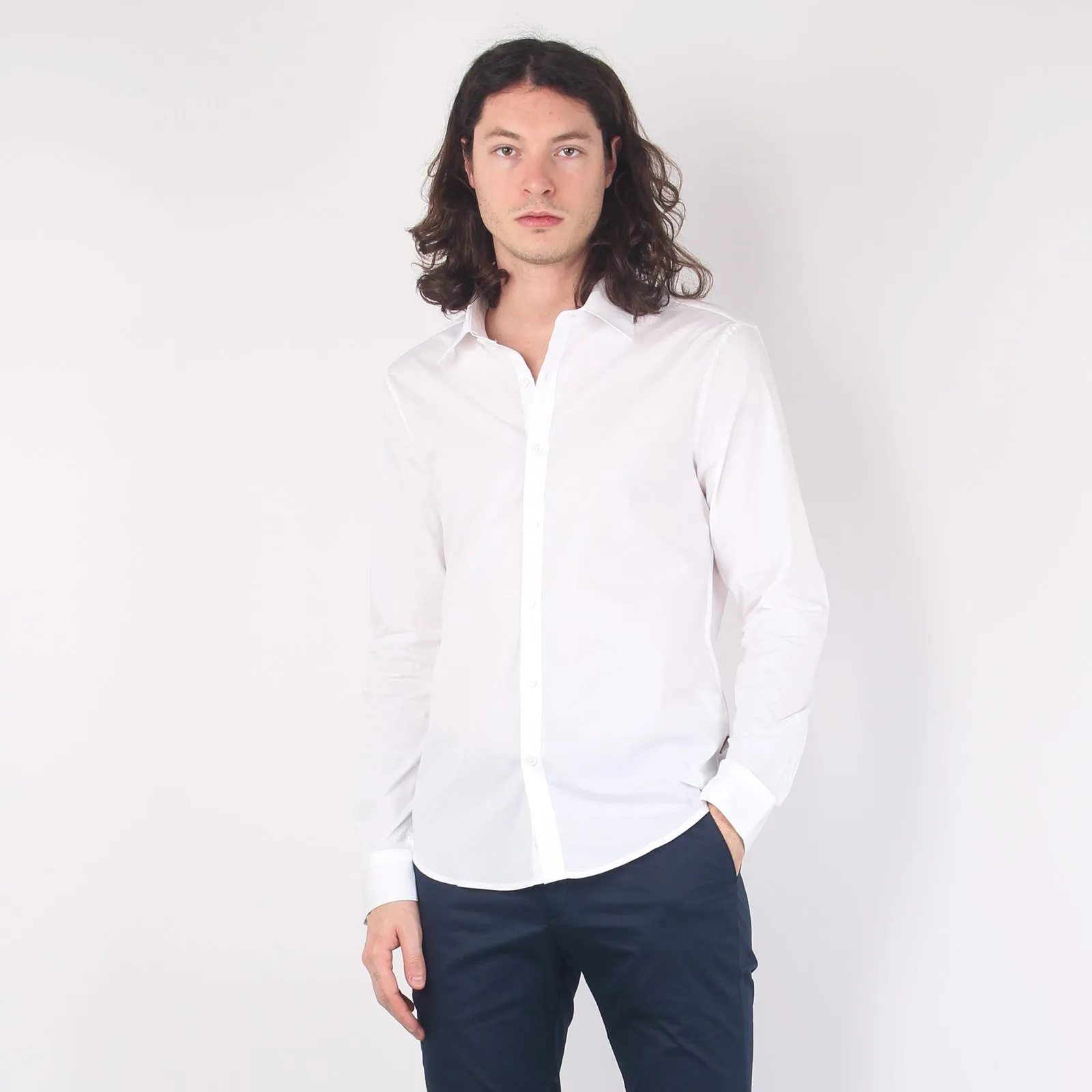 Camicia Basica Cotone White