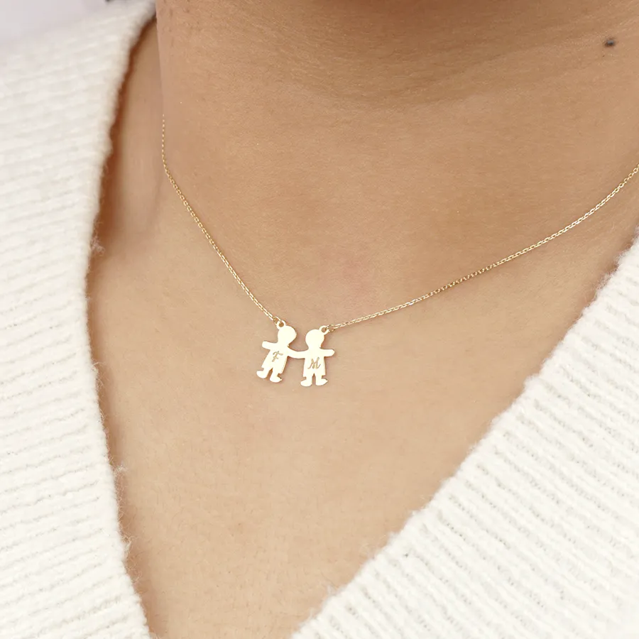 Collar Personalizable 2 Nios/as Oro