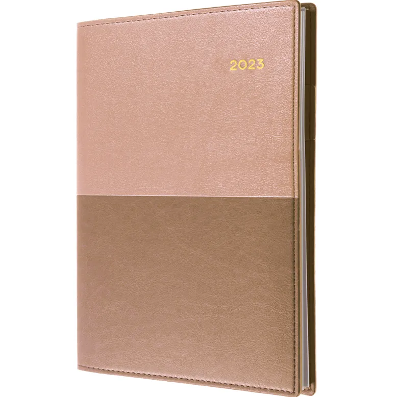 Collins Vanessa A5 Week To View 2023 Diary Rose Gold Calendar Year Planner