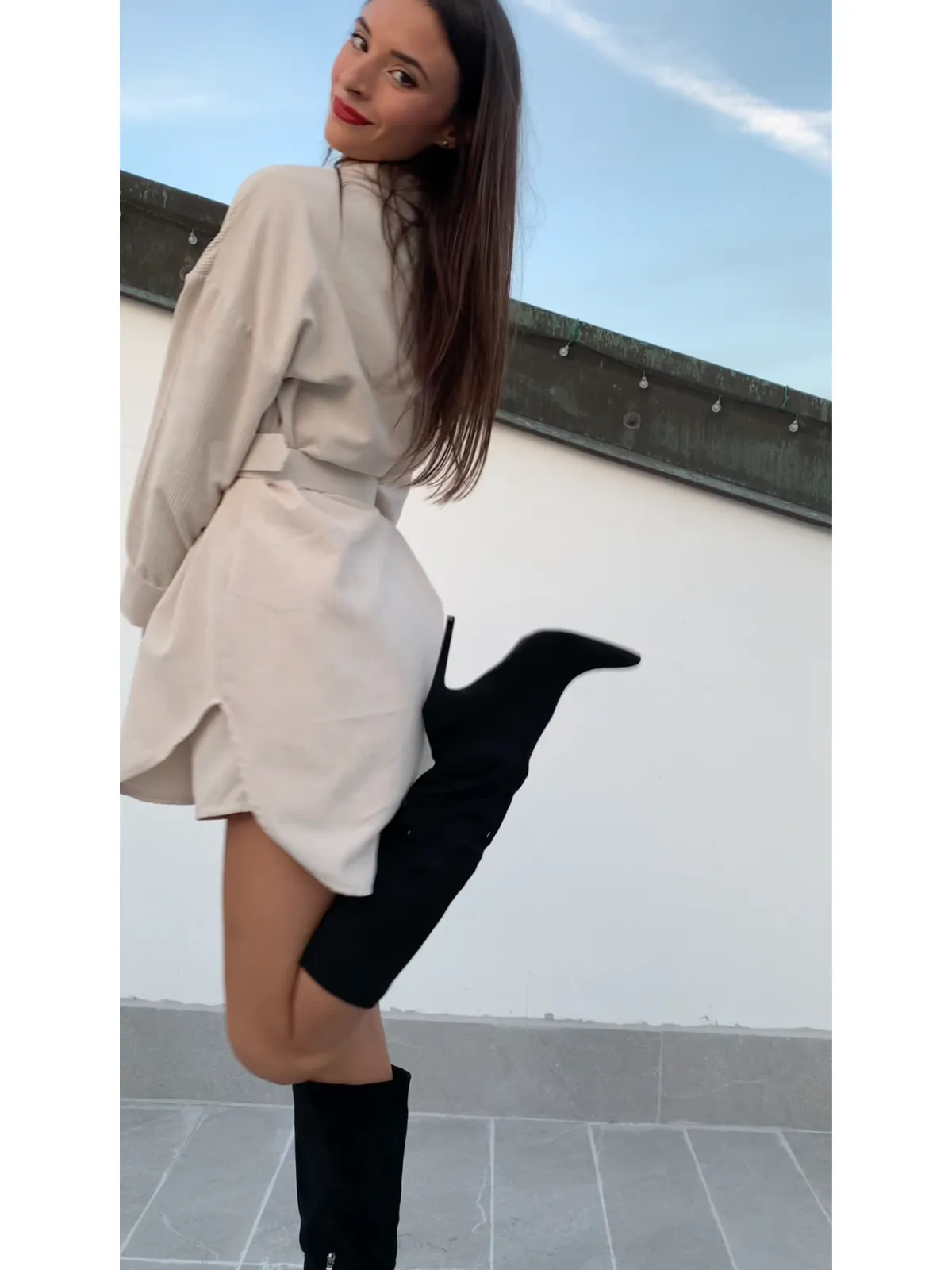 Completo in velluto camicia e pantaloncini