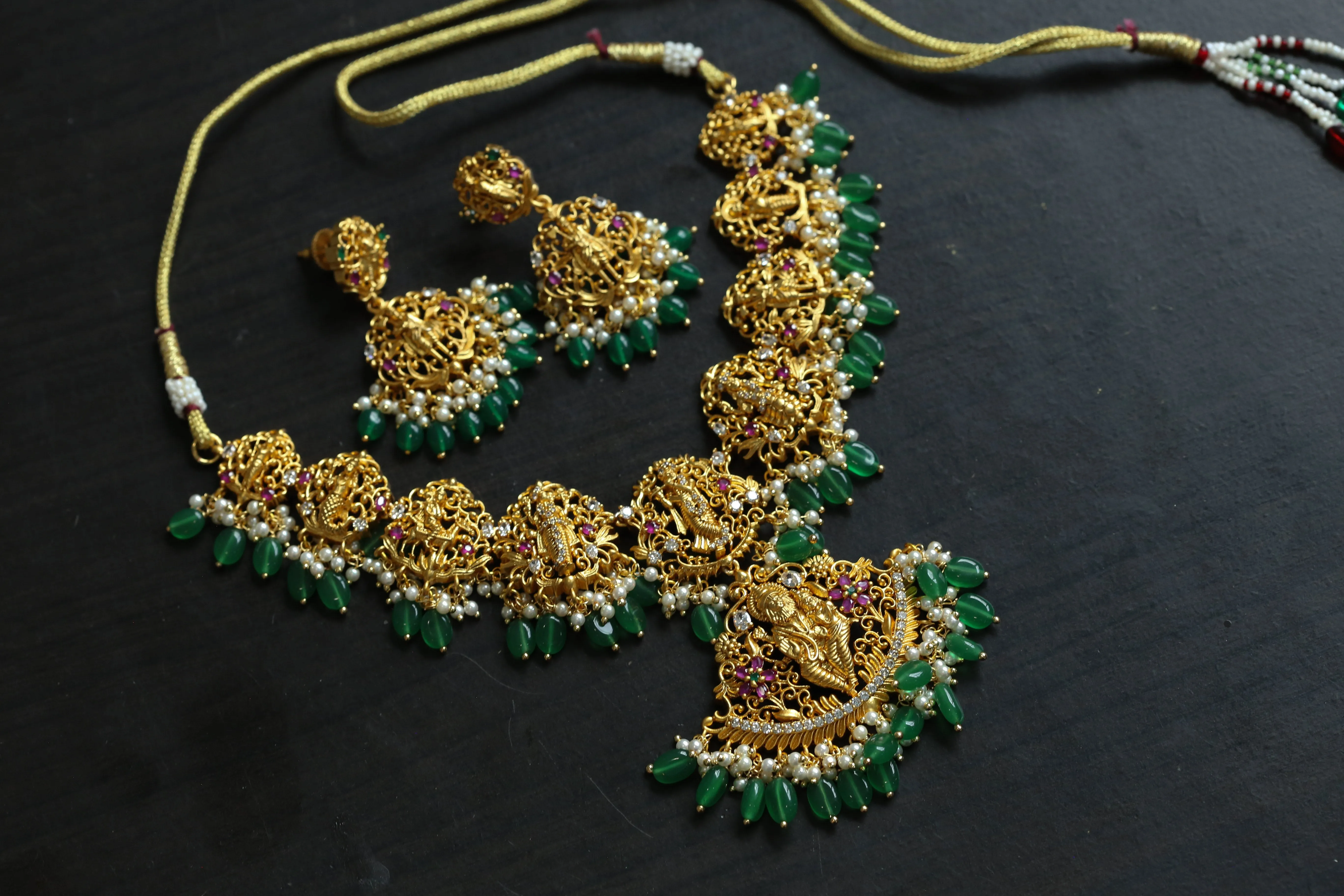 Dasavatar Gram Gold Necklace Setps