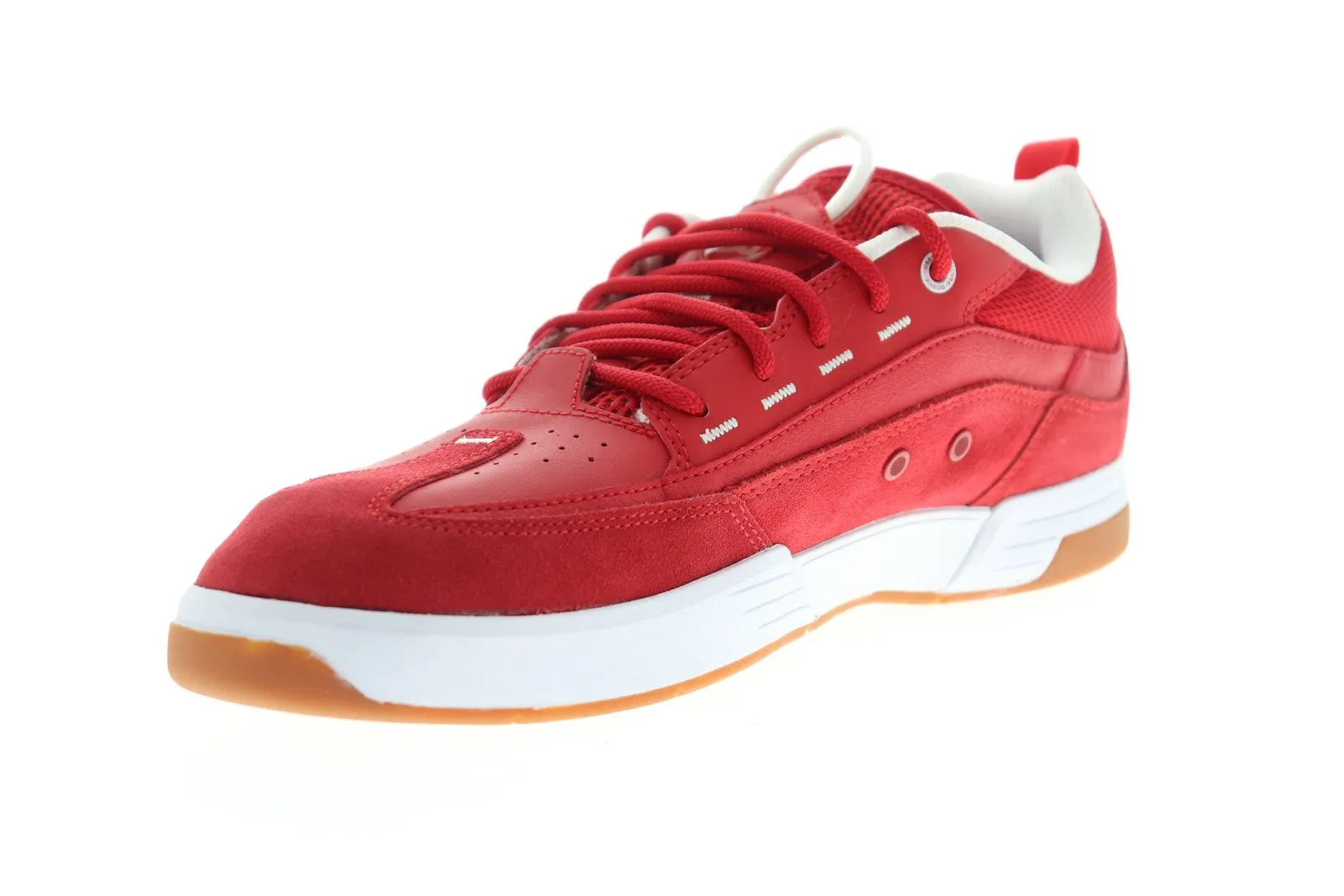 DC Legacy 98 Slim ADYS100445 Mens Red Suede Lace Up Skate Sneakers Shoes