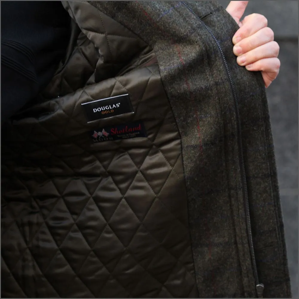 Douglas Frampton Brown Check Car Coat