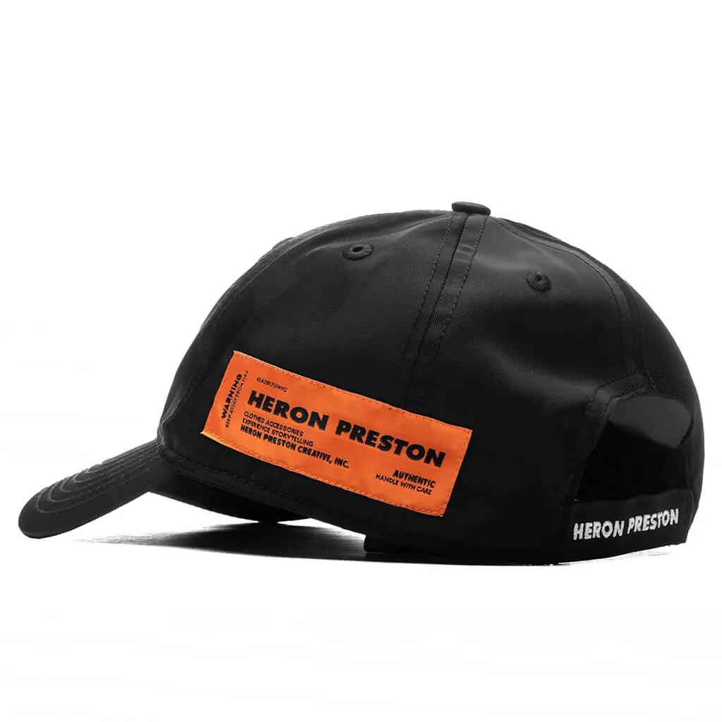 EMB Nylon Cap - Black/White