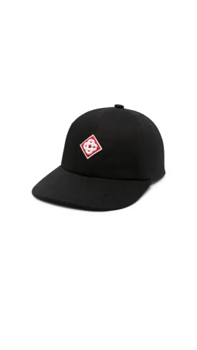 Embroidered-logo Cap - Black