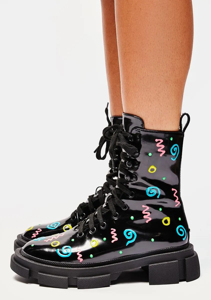 Funkytown Repurposed Combat Boots-