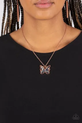 Gives Me Butterflies - Copper ~ Paparazzi Necklace