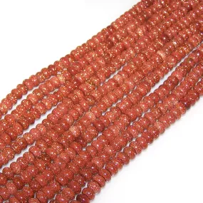 Goldstone Rondelle 8mm