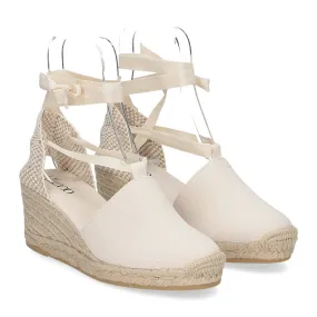 Il Laccio Campesina espadrillas Valencia simple tessuto beige - Al Siletto | Al Siletto