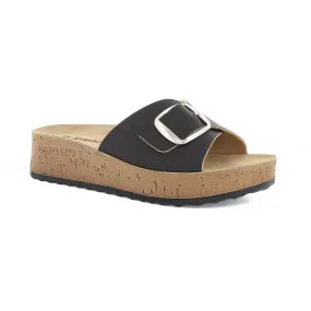 INBLU PK38 Ciabatte Donna Fascia Regolabile Nero