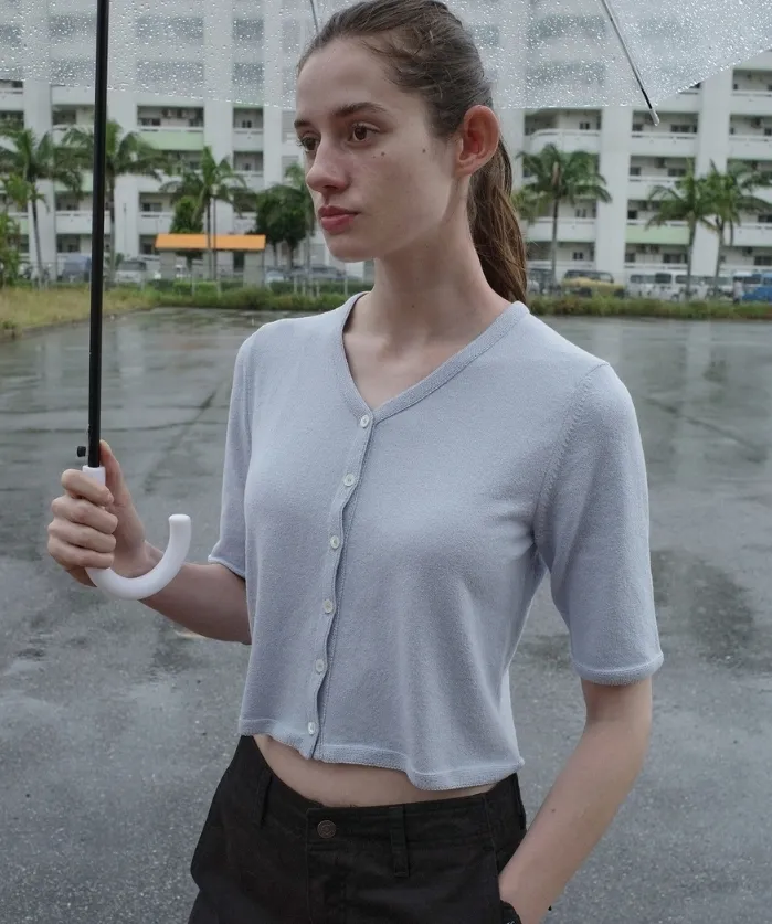 LOW CLASSIC  |Casual Style Street Style Cotton Short Sleeves Cardigans