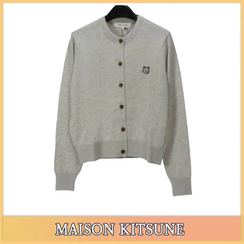 MAISON KITSUNE  |Street Style Logo Cardigans