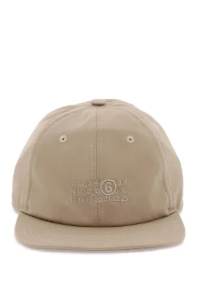 Mm6 Maison Margiela Baseball Cap With Numeric Embroidery   Beige