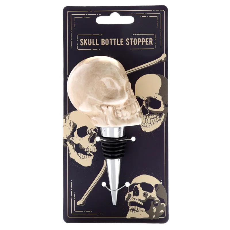 Novelty Ceramic Bottle Stopper - Skull BOT125