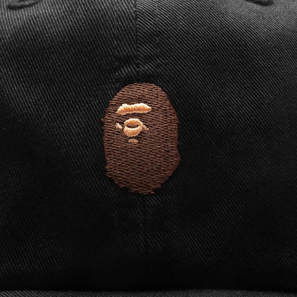 One Point Panel Cap - Black