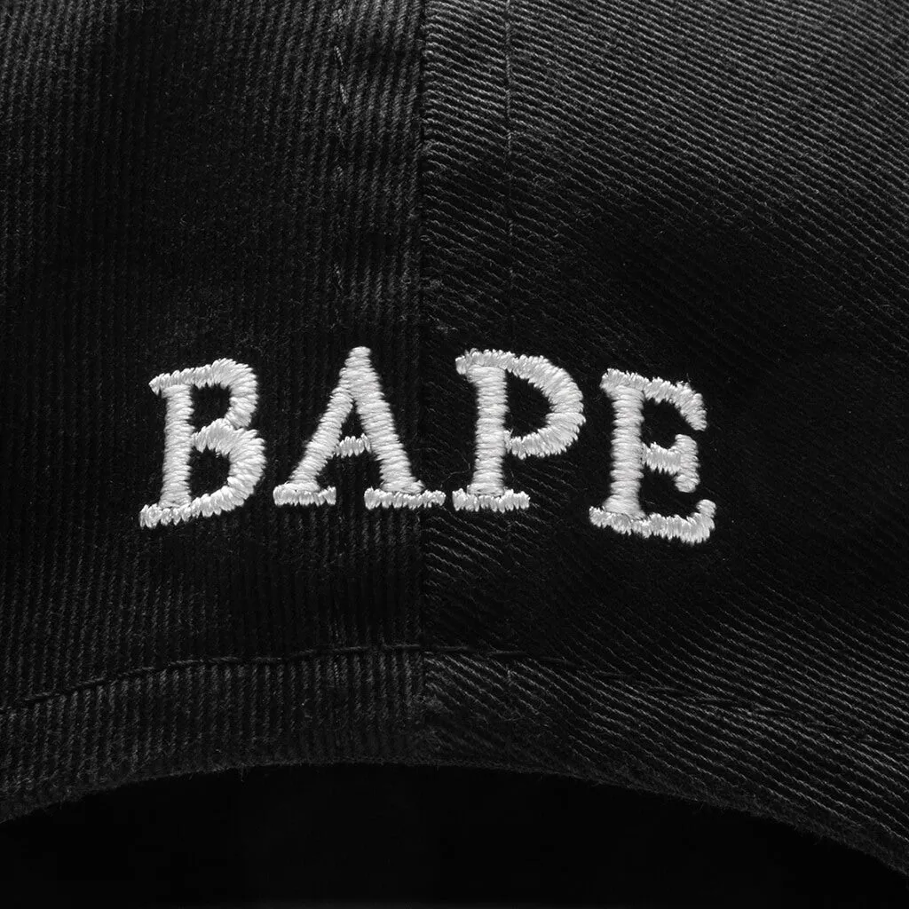 One Point Panel Cap - Black