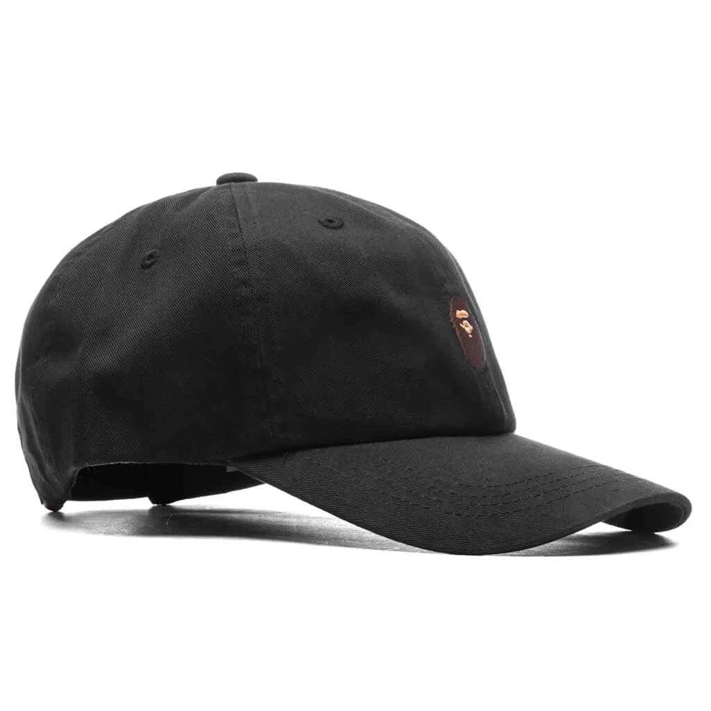 One Point Panel Cap - Black