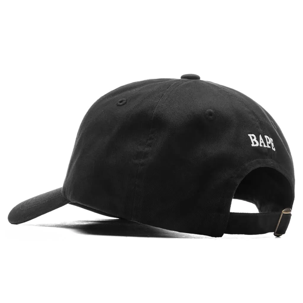 One Point Panel Cap - Black