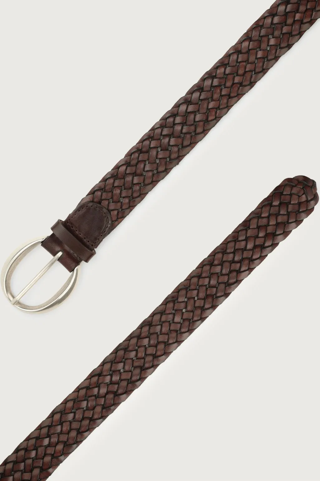 Orciani Cintura Intrecciata Testa Moro Donna