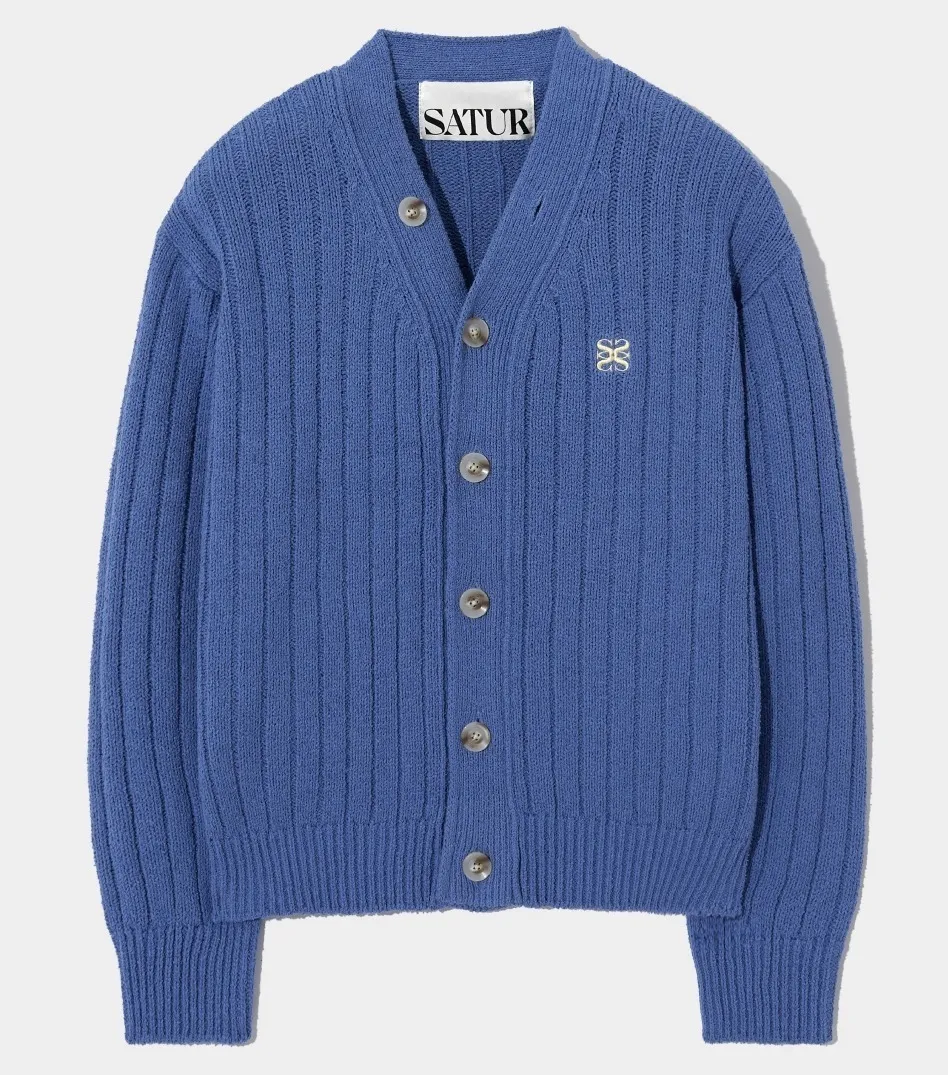 SATUR  |Unisex Street Style Long Sleeves Plain Logo Cardigans