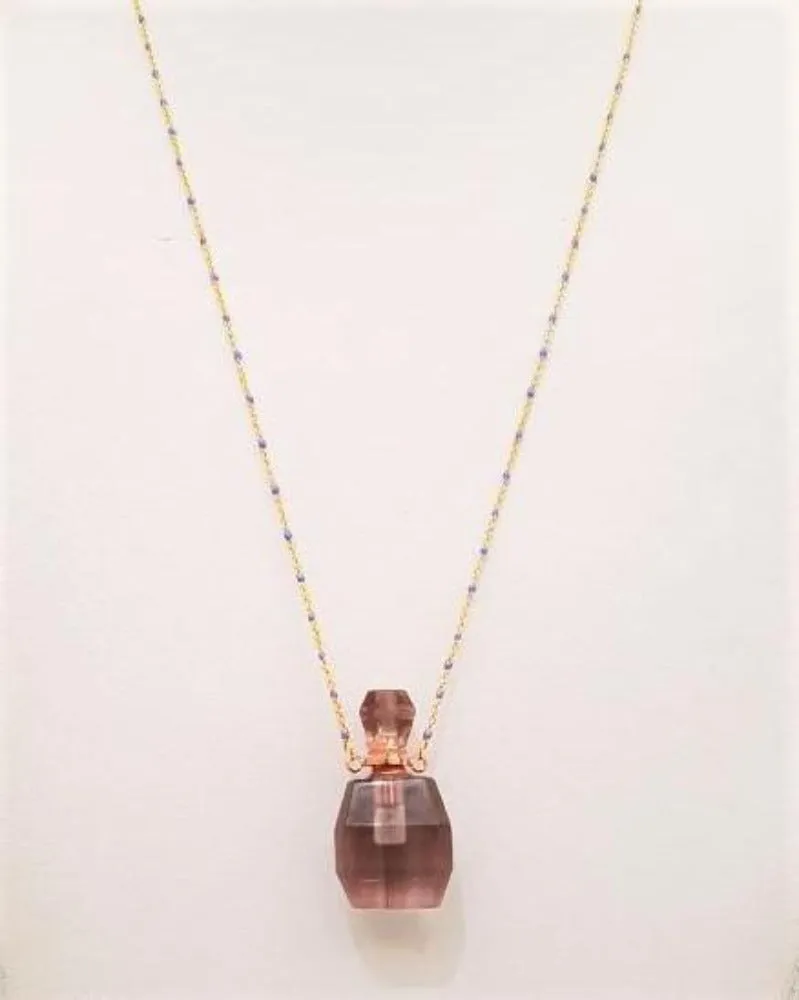 Smoky Quartz Essential Oil Bottle Pendant