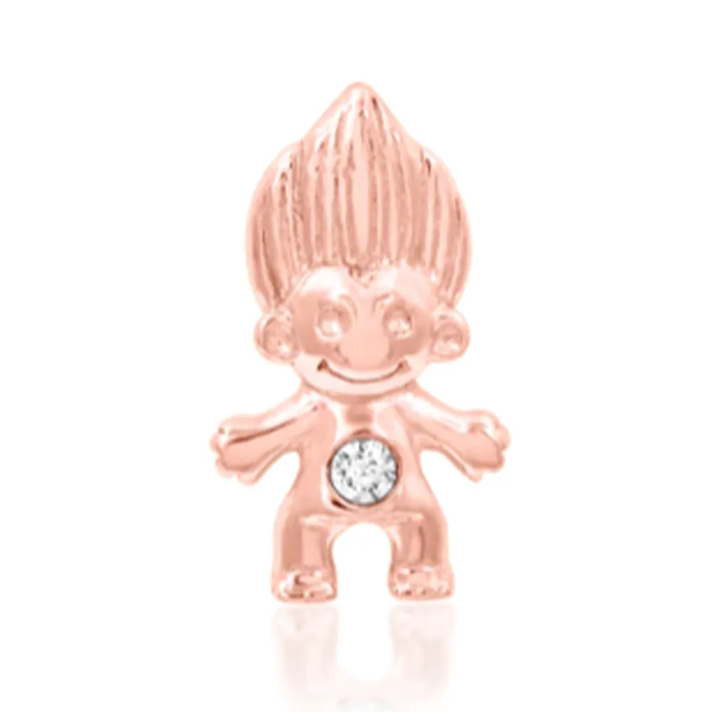 threadless: Troll Doll End in Gold with CZ